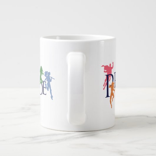 Silhouetten der Gerechtigkeitsliga Jumbo-Tasse (Rückseite)