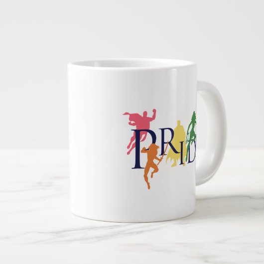 Silhouetten der Gerechtigkeitsliga Jumbo-Tasse (Vorderseite Rechts)