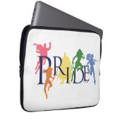 Silhouetten der Gerechtigkeitsliga Laptopschutzhülle (Vorne Rechts)