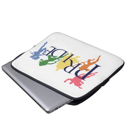 Silhouetten der Gerechtigkeitsliga Laptopschutzhülle (Vorne Knopf)