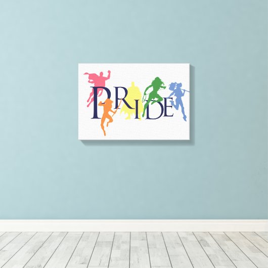 Silhouetten der Gerechtigkeitsliga Leinwanddruck (Insitu (Holzboden))