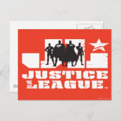 Silhouetten der Gerechtigkeitsliga Postkarte (Vorne/Hinten)