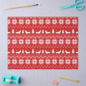 Silhouetten der längeren Dackel Weihnachtsmuster Seidenpapier (Basteln)