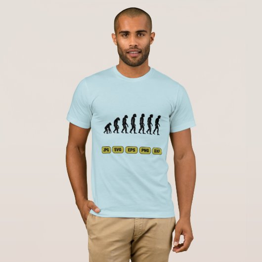 Silhouetten der menschlichen Evolution T-Shirt (Vorne ganz)