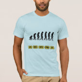 Silhouetten der menschlichen Evolution T-Shirt (Vorderseite)