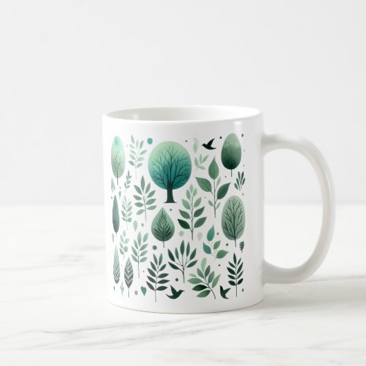 Silhouetten der Natur - Tag Kaffeetasse (Rechts)