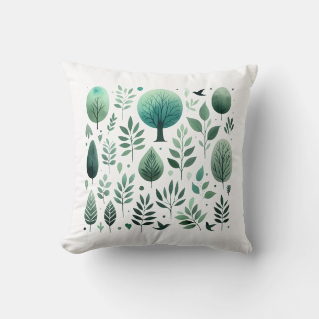 Silhouetten der Natur: Tag Kissen (Vorderseite)