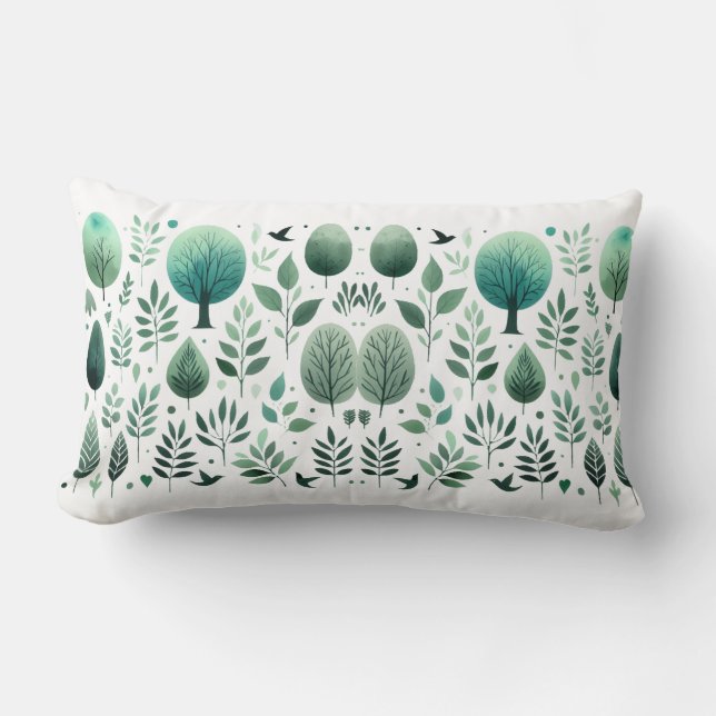 Silhouetten der Natur: Tag Lendenkissen (Vorderseite)