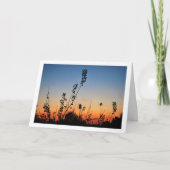 Silhouetten der Pflanze in der Sky Landschaft Karte (Vorderseite)