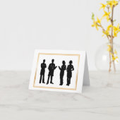 Silhouetten des Arztteams Grußkarte Karte (Gelbe Blume)