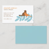 Silhouetten des Blauen Gartens und der Orangen Gar Visitenkarte (Vorne/Hinten)