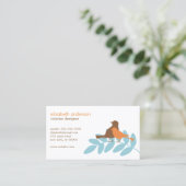 Silhouetten des Blauen Gartens und der Orangen Gar Visitenkarte (Stehend Vorderseite)