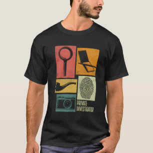 Silhouetten des Ermittlers der Privatkriminalität T-Shirt