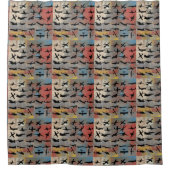 Silhouetten Duschvorhang (Vorderseite)