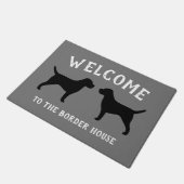 Silhouetten für die Rasse Terrier Hund Fußmatte (Schrägansicht)