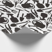 Silhouetten für Gartensymbole Geschenkpapier (Ecke)