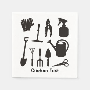 Silhouetten für Gartensymbole Serviette