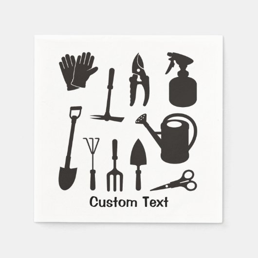 Silhouetten für Gartensymbole Serviette (Vorderseite)