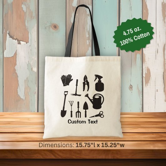 Silhouetten für Gartensymbole Tragetasche