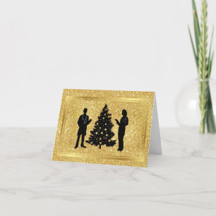 Silhouetten für männliche Ärzte Weihnachtskarte Karte