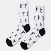 Silhouetten-Krieger Socken (Linkes Detail)