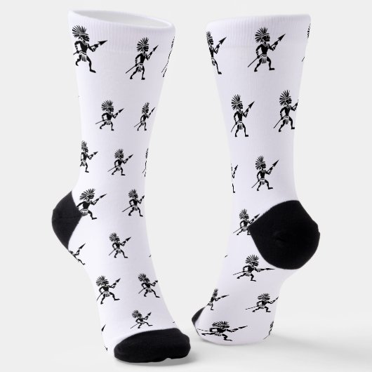 Silhouetten-Krieger Socken (Gewinkelt)