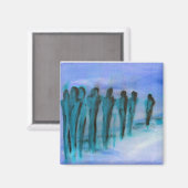 Silhouetten Magnet (Vorderseite/Rückseite)