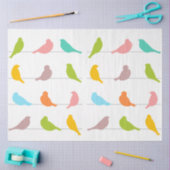 Silhouetten mit farbigem Bird Seidenpapier (Basteln)