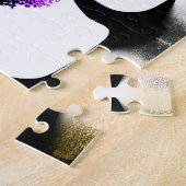 Silhouetten mit Pastellfarbenblättern Puzzle (Seite)