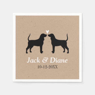 Silhouetten mit Personalisiertem Text Serviette