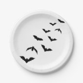 Silhouetten mit schwarzem Flachbett Pappteller (Vorderseite)