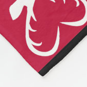 Silhouetten mit schwarzem Schachbrettmuster und Re Fleecedecke (Ecke)