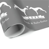 Silhouetten mit Text Geschenkpapier (Rolleneckpunkt)