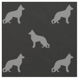 Silhouetten-Muster des deutschen Schäferhundes Stoff