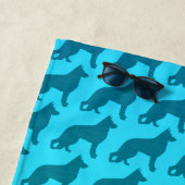 Silhouetten-Muster des deutschen Schäferhundes Strandtuch (Beispiel)