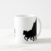 Silhouetten - Pferde - Team-Einsperren Kaffeetasse (VorderseiteRechts)