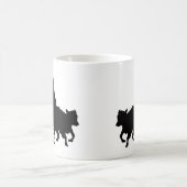 Silhouetten - Pferde - Team-Einsperren Kaffeetasse (Mittel)