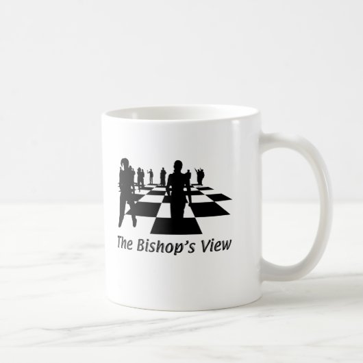 Silhouetten - Schach - Bishops-Ansicht Kaffeetasse (Rechts)