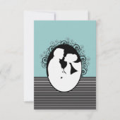 Silhouetten speichern Datumskarten Einladung (Vorderseite)