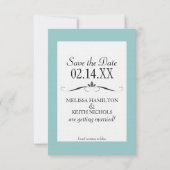 Silhouetten speichern Datumskarten Einladung (Rückseite)