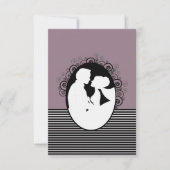 Silhouetten speichern Datumskarten Einladung (Vorderseite)