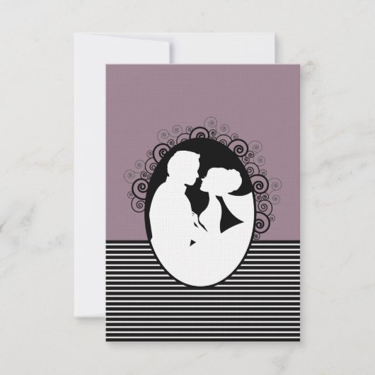 Silhouetten speichern Datumskarten Einladung (Vorderseite)