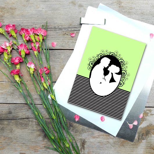 Silhouetten speichern Datumskarten Einladung