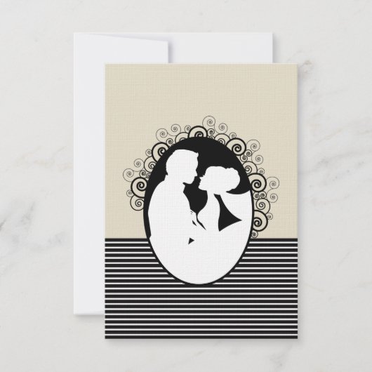 Silhouetten speichern Datumskarten Save The Date (Vorderseite)