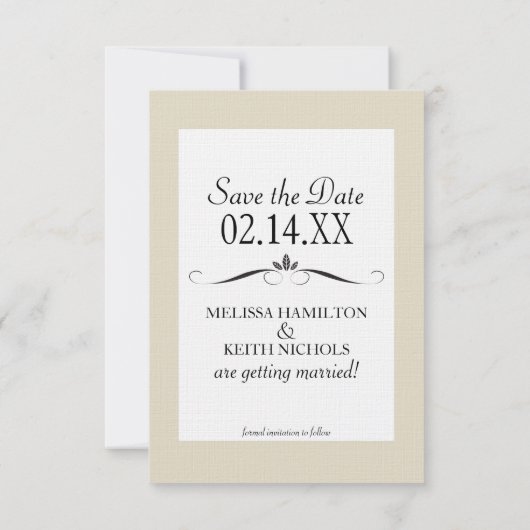 Silhouetten speichern Datumskarten Save The Date (Rückseite)