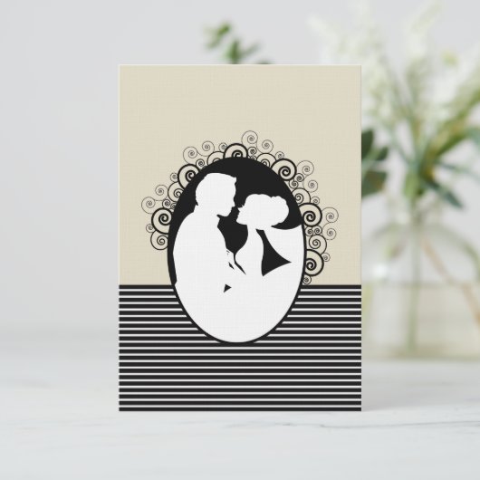 Silhouetten speichern Datumskarten Save The Date (Stehend Vorderseite)