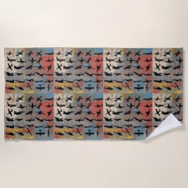 Silhouetten Strandtuch