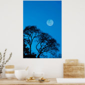 Silhouetten und Vollmond Poster (Küche)