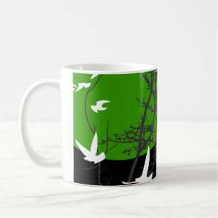 Silhouetten Vögel Kaffeetasse