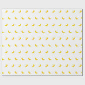 Silhouetten von Gelbbananen auf Weiß Geschenkpapier (Flach)